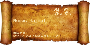 Nemes Hajnal névjegykártya